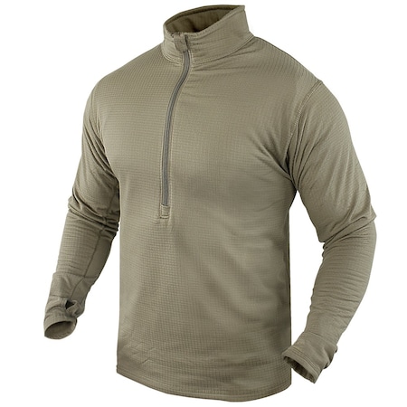 Condor Outdoor Products BASE II ZIP PULLOVER, COYOTE BROWN, L 603-498-L